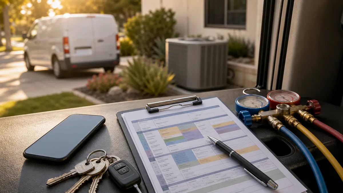 Scheduling a Carrier service window for a Pomona home, ZIP 91766.
